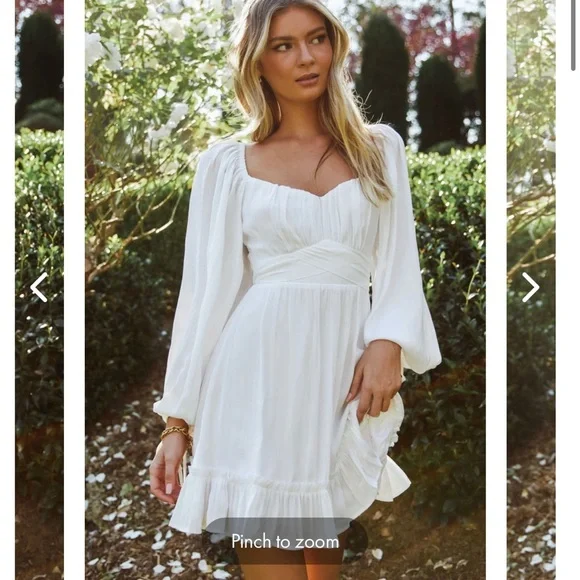 Linka on or off shoulder long sleeve tie back dress